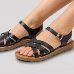 Brave Soul Damen Aria Sandalen Schwarz
