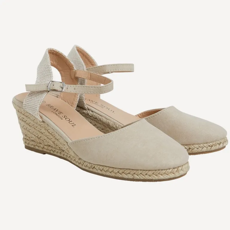 Brave Soul Damen Berry Wedge Sandalen Braun