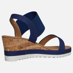 Brave Soul Damen Cher Keilabsatz Sandalen Navy/Tan