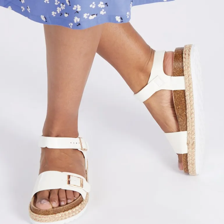 Brave Soul Damen Pantha Sandalen Weiß