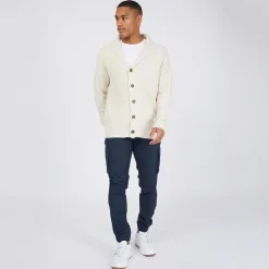 Brave Soul Herren Arkram Knopfverschluss Gestrickte Strickjacke Haferflocken