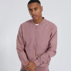 Brave Soul Herren Bomberjacke Sanjay Pink