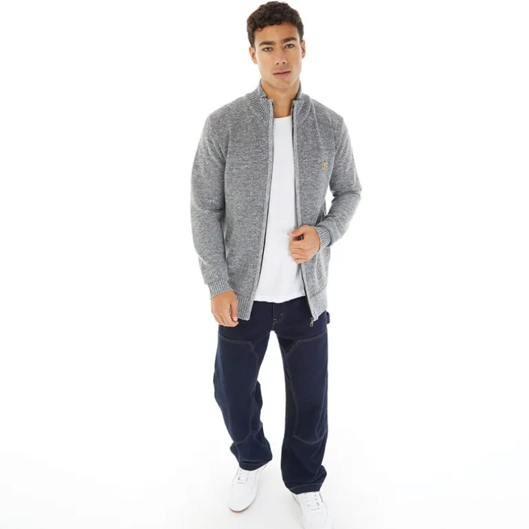 Brave Soul Herren Damir Pullover Grau