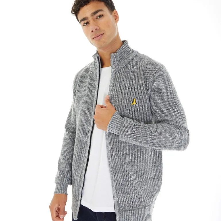 Brave Soul Herren Damir Pullover Grau