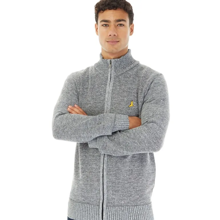 Brave Soul Herren Damir Pullover Grau