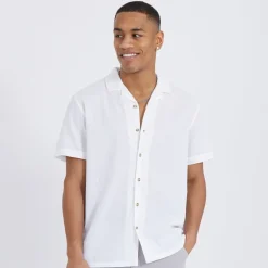 Brave Soul Herren Eubank Shirt Optik Weiß