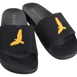Brave Soul Herren Falcon Slides Slider Sandalen Schwarz
