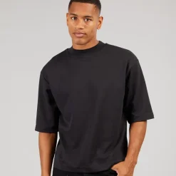 Brave Soul Herren Faust Übergroßes T Shirt Jet Black