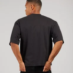 Brave Soul Herren Faust Übergroßes T Shirt Jet Black