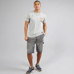 Brave Soul Herren Joiner Locker geschnittene Zimmermann Shorts Grau