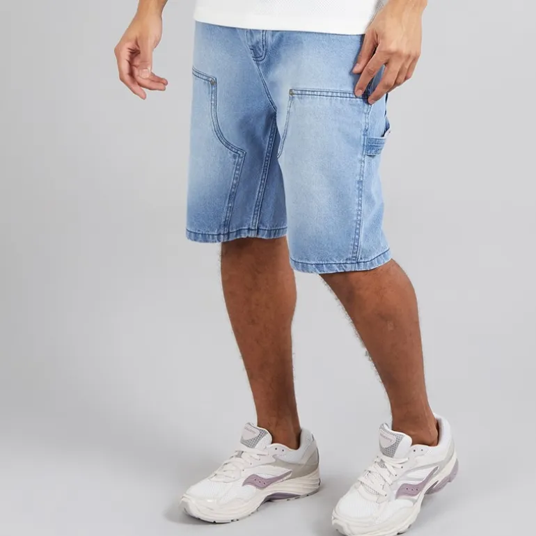Brave Soul Herren Joiner Locker geschnittene Zimmermann Shorts Light Blue