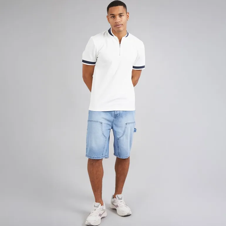 Brave Soul Herren Joiner Locker geschnittene Zimmermann Shorts Light Blue
