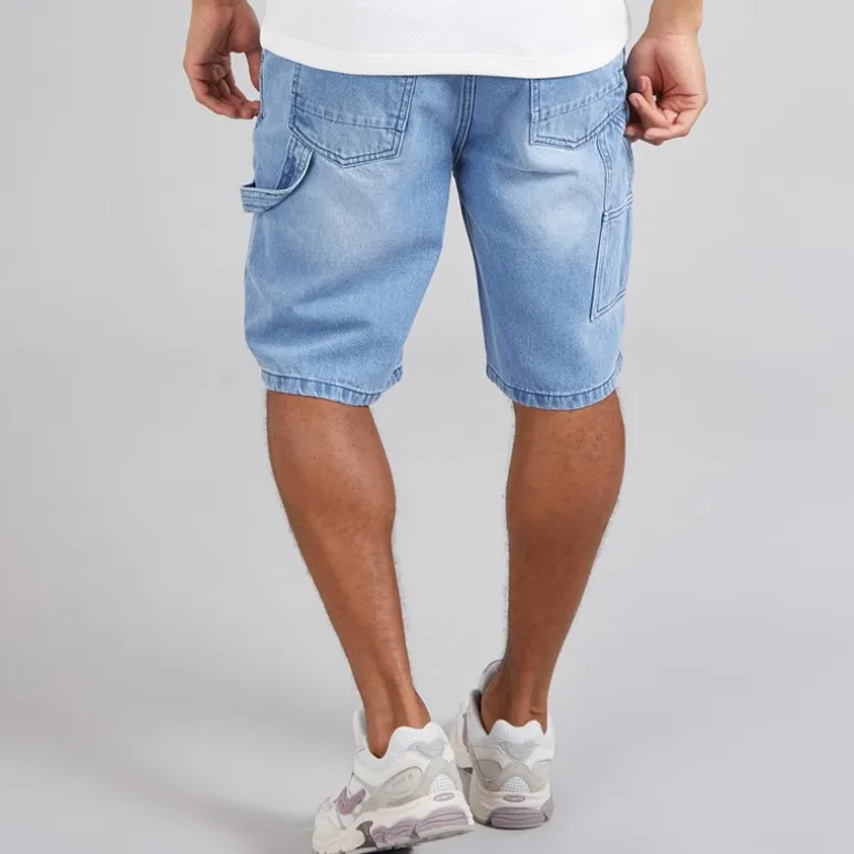Brave Soul Herren Joiner Locker geschnittene Zimmermann Shorts Light Blue