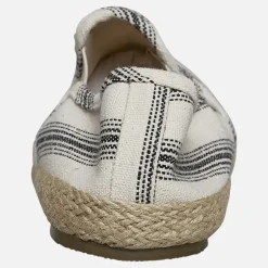 Brave Soul Herren Segelschuhe Espadrilles Creme/Schwarz Gestreift Cream/ Black