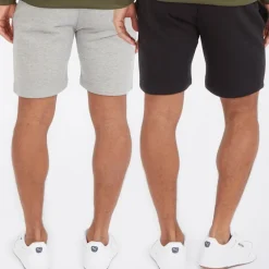 Brave Soul Herren Shorts 2er Pack McCartney Schwarz/Grau