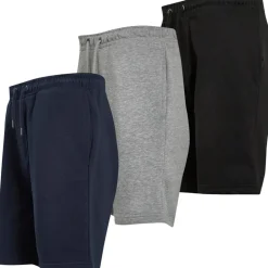 Brave Soul Herren Tarley Drei-Pack Jersey Shorts Schwarz/Hellgrau/Marineblau