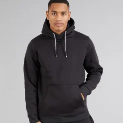 Brave Soul Herren Zoid Kapuzenpullover Jet Schwarz