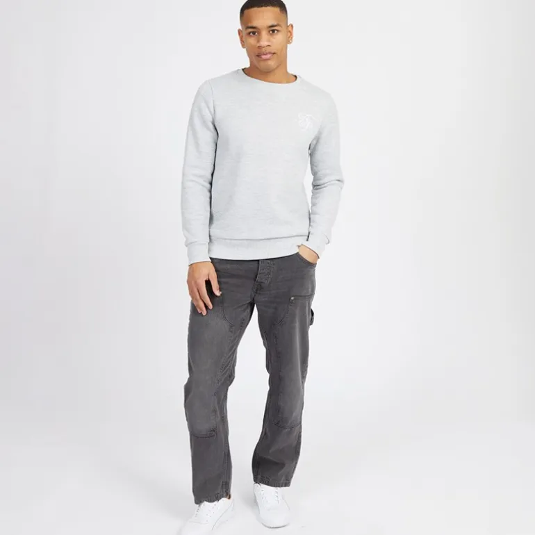 Brave Soul Jeans Herren Joiner Carpenter Loose Fit Grau gewaschen