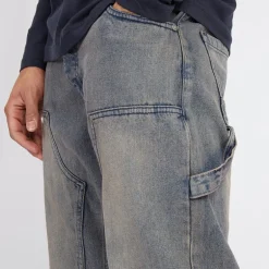 Brave Soul Jeans Herren Joiner Carpenter Loose Fit Mb Blaue Waschung