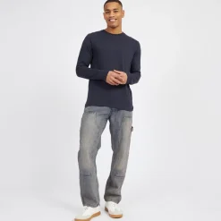 Brave Soul Jeans Herren Joiner Carpenter Loose Fit Mb Blaue Waschung