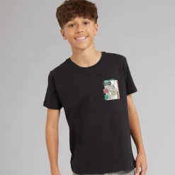 Brave Soul Junge Ameyoko T Shirt Jet Schwarz/Mehrfarbig
