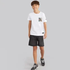 Brave Soul Junge Ameyoko T Shirt Optik Weiß/Mehrfarbig