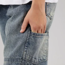 Brave Soul Junge lockere Passform Jeans Mid Blue