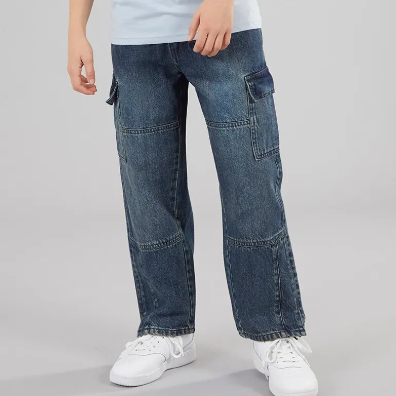 Brave Soul Junge locker geschnittene Jeans mittelblau