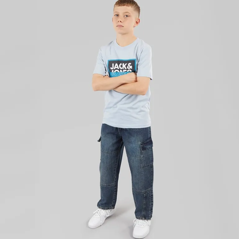 Brave Soul Junge locker geschnittene Jeans mittelblau