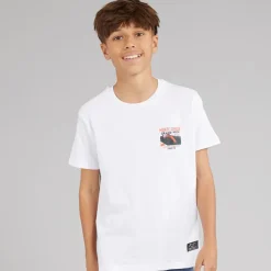Brave Soul Junge Meyan T-Shirt Optik Weiß/Mehrfarbig