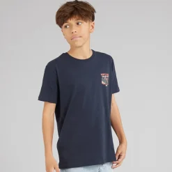 Brave Soul Junge Meyan T Shirt Navy/Multi Colour Print Navy/Multi-Colour Print
