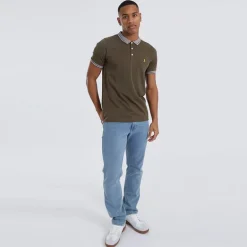 Brave Soul Poloshirt Herren Khaki