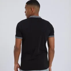 Brave Soul Poloshirt Herren Schwarz