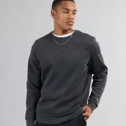 Brave Soul Sweatshirt Herren Dunkelgrau Melange
