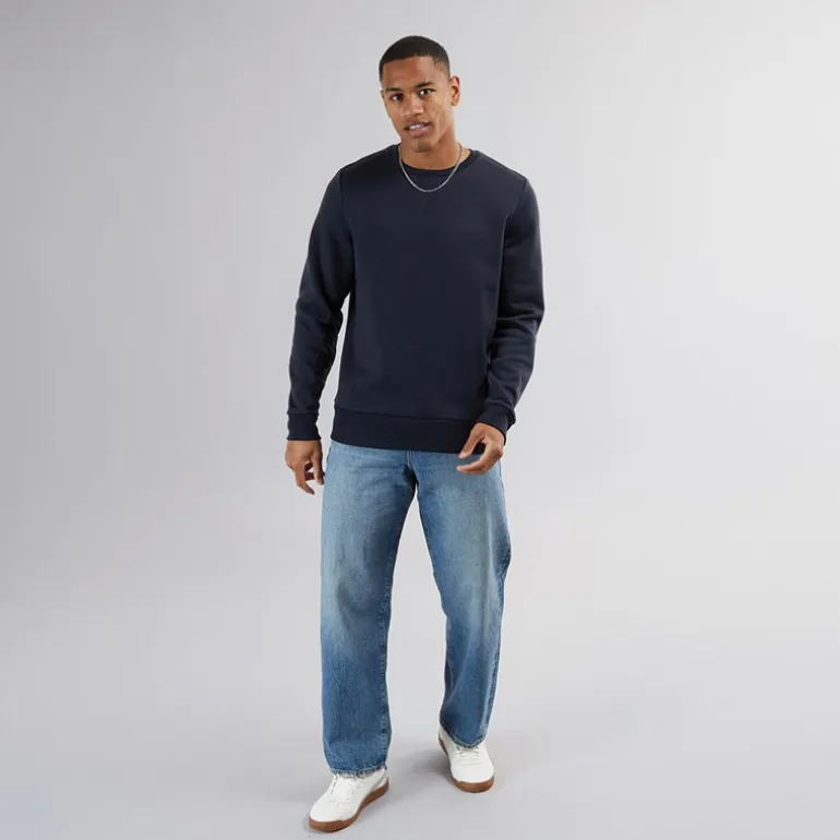 Brave Soul Sweatshirt mit Rundhalsausschnitt Marine Herren