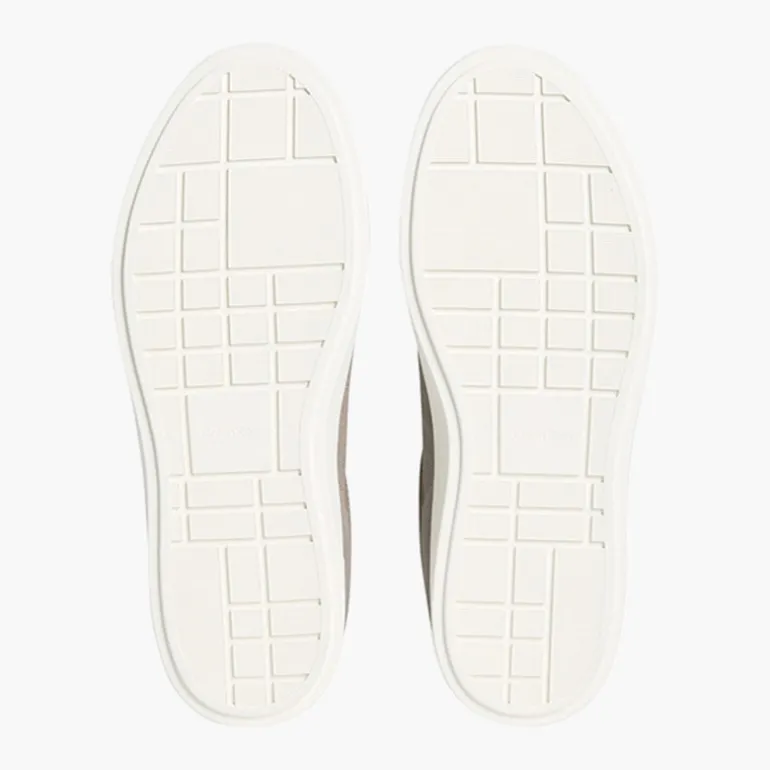 Calvin Klein Damen niedrige Profil Cuspole Turnschuhe Desert Taupe/Marshmallow