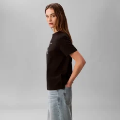 Calvin Klein Jeans Damen Klassisches T Shirt Schwarz