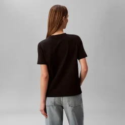 Calvin Klein Jeans Damen Klassisches T Shirt Schwarz