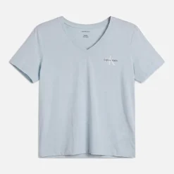 Calvin Klein Jeans Damen Monologo Zweierpack T Shirts Plein Air/Schwarz