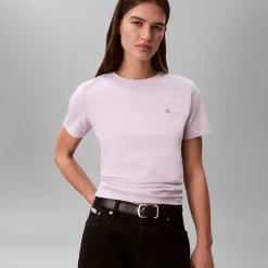 Calvin Klein Jeans Damen Monogram T Shirt Island Lilac