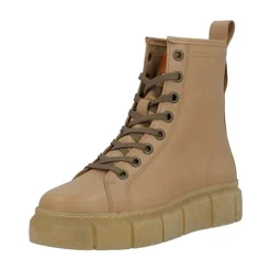 Ca'Shott Damen Casflora Spitze Stiefel Leder Beige