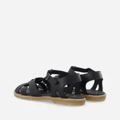 Ca'Shott Damen Casgitta Feminine Leder Sandalen Schwarz