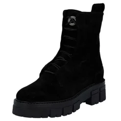 Ca'Shott Damen Casjida Schnürstiefel Black Suede