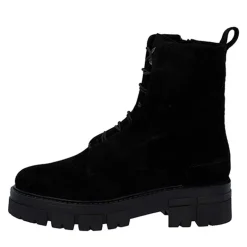Ca'Shott Damen Casjida Schnürstiefel Black Suede
