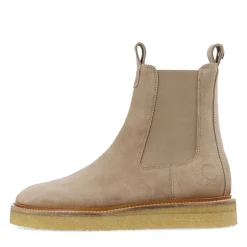 Ca'Shott Damenschuhe Casdea Chelsea Stiefel Wildleder Beige