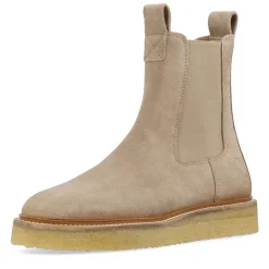Ca'Shott Damenschuhe Casdea Chelsea Stiefel Wildleder Beige