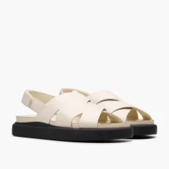 Clarks Damen Aristella Sun Riemen Sandalen Cream Leather
