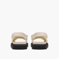 Clarks Damen Aristella Sun Riemen Sandalen Cream Leather