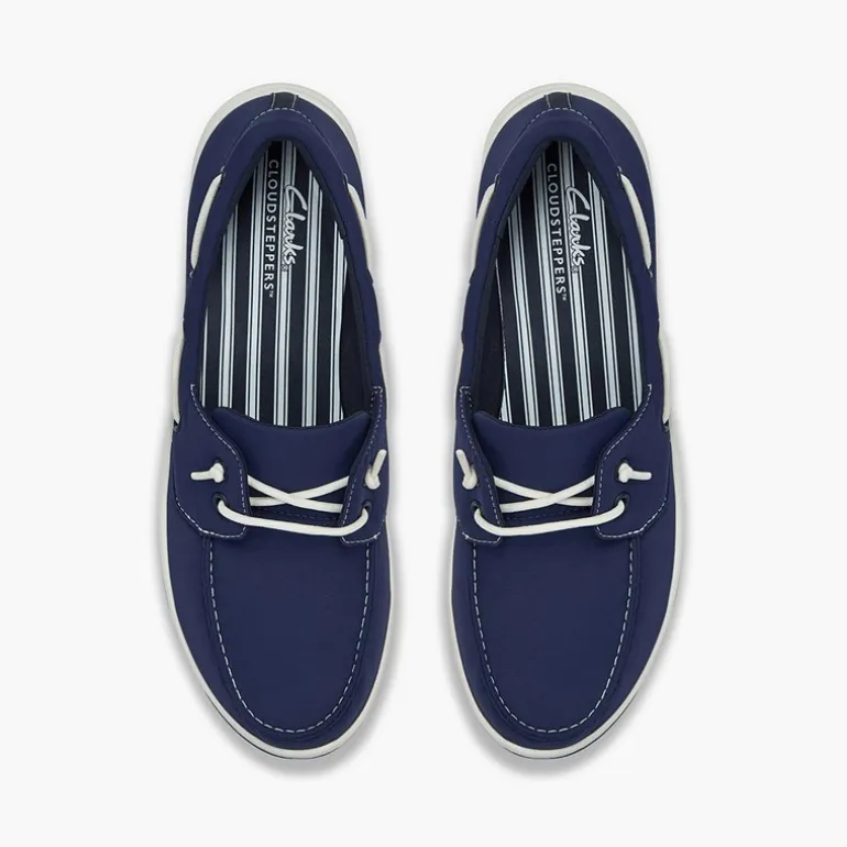 Clarks Damen Brinkley Edge Bootsschuhe Navy Canvas