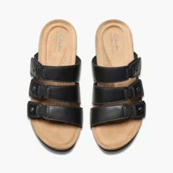 Clarks Damen Calenne Lily D-Fit Sandalen Schwarz